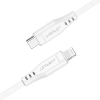 Acefast C3-01 Lightning - USB-C PD kabelis 30W 3A 480Mb/s 1.2m - balts