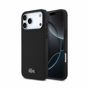 Case Lacoste PVC Petit Pique Semi Wrap Embossed MagSafe Apple iPhone 18 Pro black