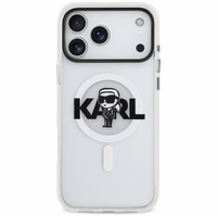 Karl Lagerfeld IML Karl Skice Logotips Magnētiskais viedtālruņa apvalks iPhone 17 Pro Max - caurspīdīgs