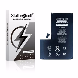 StellarXcell Diagnostic akumulators Apple iPhone 15 Pro Max, 4422 mAh (standarta ietilpība + augstas kvalitātes BMS kopija)