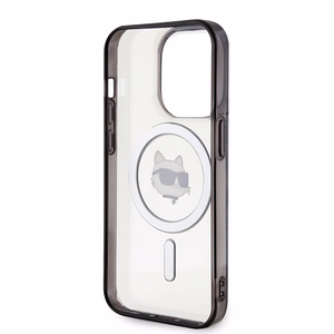 Karl Lagerfeld KLHMP15XHCHNOTK iPhone 15 Pro Max 6.7" caurspīdīgs cietais apvalks IML Choupette's Head MagSafe