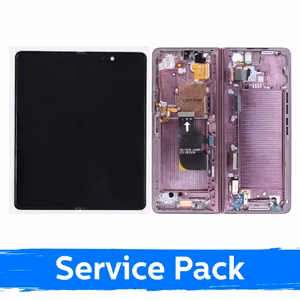 LCD displejs saderīgs ar Samsung F936 Z Fold4 (INNER) ar rāmi / Burgunds / (Service Pack)