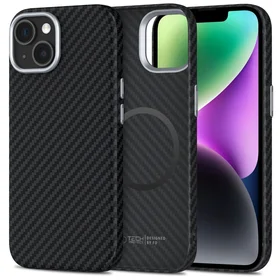 Tech-Protect Ion Carbon Magnētiskais apvalks iPhone 14 - melns