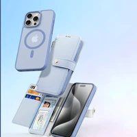 Dux Ducis Lawa ādas viedtālruņa apvalks iPhone 15 Pro - zils