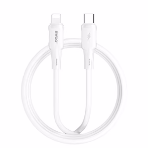 BWOO silicone cable X329CL 27W USB-C - lightning 1m white