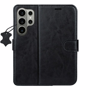 Smart Luxe ādas maciņš Samsung Galaxy S26 Ultra melns