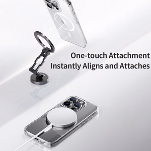 Rock Crystal Series Magnētiskais viedtālruņa apvalks Iphone 16 Plus caurspīdīgs