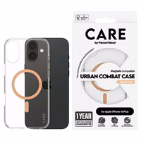 CARE by PanzerGlass Flagmanis viedtālruņa apvalks iPhone 16 Plus 6.7" persiku/persiku Magnētiskais 1375