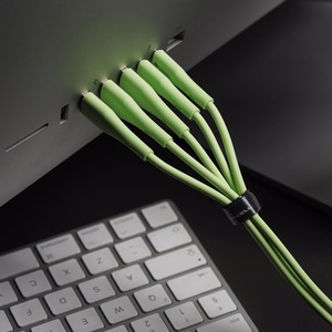 FORCELL F-ENERGY C343 kabelis USB A uz Lightning 2,4A 12W Silicone 1 m zaļš