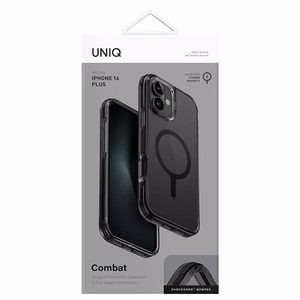 Uniq Combat iPhone 16 Plus 6.7in Magclick viedtālruņa apvalks melns