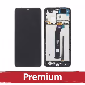 LCD displejs saderīgs ar Xiaomi Redmi A3 melns ar rāmi OEM