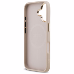 Guess 4G Triangle Logo Magnētiskais viedtālruņa apvalks iPhone 17 - rozā zelts