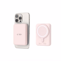 Tech-Protect LifeMag PB11 portatīvais lādētājs ar MagSafe 10000mAh 15W USB-C portu - rozā + USB-C kabelis