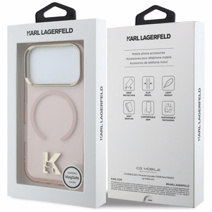 Karl Lagerfeld IML K Head Logo MagSafe Maciņš for iPhone 17 Pro Max - rozā