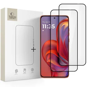 Tech-Protect Glass Fit+ 2 komplekti Aizsargstikls priekš Motorola Edge 50 Neo / 60 Neo - melns (m)