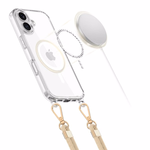 Tech-Protect FlexAir Chain MagSafe iPhone 16 apvalks - caurspīdīgs + 2 siksniņas (melna un taupe)