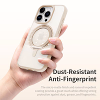 Rock Rotating Stand Soft Touch Series Magnētiskais Iphone 16 Pro zelta