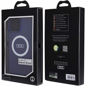 Audi IML Big Logo Magnētiskais apvalks iPhone 13 Pro Max - zils