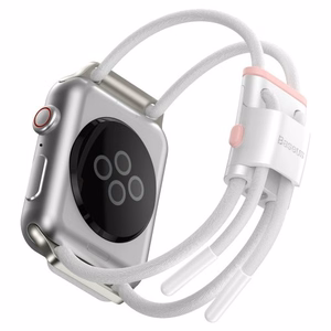 Siksniņa Baseus Lets go priekš Apple Watch Series 42 / 44mm balts/rozā