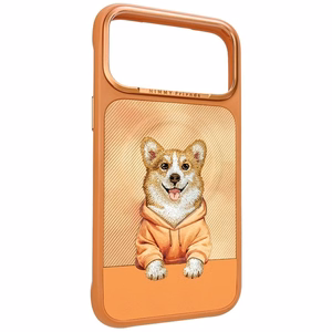 Nimmy Gentle Pets Series Dog MagSafe maciņš iPhone 17 Pro oranžs