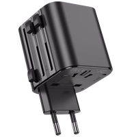 JELLICO universāls ceļojumu adapteris S7 Max 2500W melns