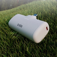 SBS EcoPower 5000 mAh 10W portatīvais lādētājs ar iebūvētu USB-C portu - balta