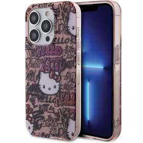 Hello Kitty IML grafiti viedtālruņa apvalks iPhone 14 Pro - rozā