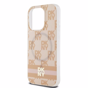 DKNY IML Checkered Mono Pattern & Printed Stripes MagSafe чехол для iPhone 13 Pro / 13 - розовый