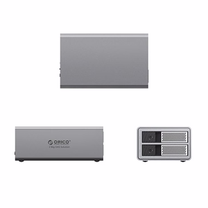 Orico 9828RU3 2 Big DAS Solution ProRAID disku masīvs 2 2,5"/3,5" SATA HDD/SSD diskdziņiem ar RAID kontrolieri - pelēks