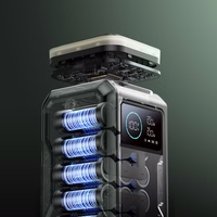 Portatīvais lādētājs Joyroom JR-PBF10 75000mAh 100W 3x USB-C 3x USB-A ar salokāmo lukturīti un rokturi (zaļš)