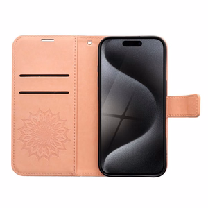 MEZZO grāmatas apvalks IPHONE 16 Pro mandala persiku pūka