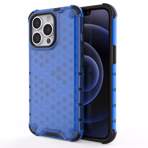 Honeycomb Case броневой чехол с TPU бампером для iPhone 13 Pro синий