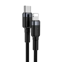 Baseus CATLKLF-G1 Lightning - USB-C PD QC kabelis 18W 480Mb/s 1m - melns un pelēks