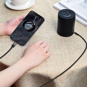 Acefast J11 USB-C uz 3.5mm mini jack kabelis 1m - melns