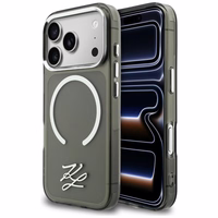 Karl Lagerfeld IML KL Script Logo MagSafe Maciņš for iPhone 17 Pro - melns