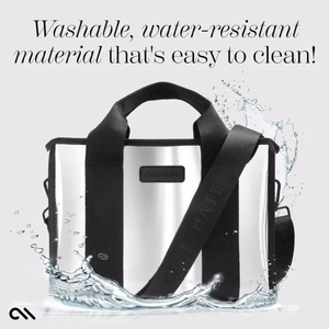 Водоотталкивающая дорожная сумка через плечо Case-Mate Mini Travel Tote Bag, Silver Chrome