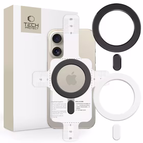 Gredzens Tech-Protect MMP-100 ar MagSafe (2 gab.) - balta - melna