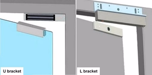 U-Shaped Door Bracket Priekš Electromagnetic Lock, 185x28x46mm