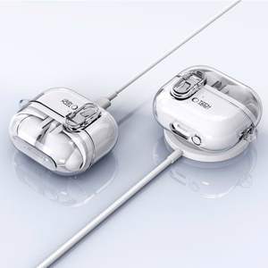 Tech-Protect FlexAir apvalks ar karabīni Samsung Galaxy Buds 3 / 3 Pro – caurspīdīgs