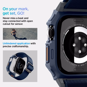 Spigen Lite Fit "Pro" apvalks Apple Watch 10 (46mm) tumši zils