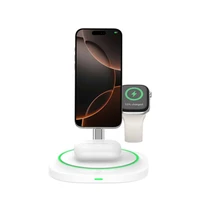 Tech-Protect QI15W-A46 3v1 magnētiskais induktīvais lādētājs MagSafe - balts