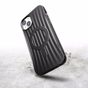 Raptic X-Doria Clutch viedtālruņa apvalks iPhone 14 Plus ar Magnētisko melnu aizmugurējo pārklājumu