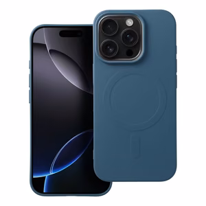 SILIKONA MAGNĒTISKAIS APVALKS (liels caurums) saderīgs ar MagSafe priekš IPHONE 16 Pro zils