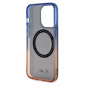 BMW Gradient Bumper Magnētiskais viedtālruņa apvalks iPhone 15 Pro Max - pelēks
