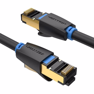 Tīkla kabelis CAT8 SFTP Vention IKABI RJ45 Ethernet 40Gbps 3m melns