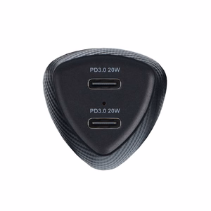Car charger Forcell F-Energy Carbon 2 x USB C QC3.0 PD 3A 40W CC50-2C black
