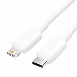 USB-C uz Lightning kabelis 3A 480Mbps 1m, balts