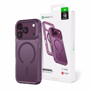 AmazingThing Minimal Mag Drop Proof 3 Lens vāciņš modelim iPhone 18 Pro Max, ar siksniņas stiprinājumu, saderīgs ar MagSafe – violets