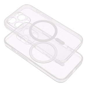 CLEAR MAG COVER viedtālruņa apvalks ar kameras aizsardzību, saderīgs ar Magnētisko IPHONE 15 PRO caurspīdīgs mirdzošs