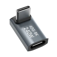 Wozinsky WPKF-01 USB-C - USB-C 40Gb/s 240W 8K OTG leņķa adapteris - pelēks